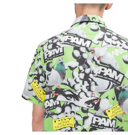 P.A.M. Collage Short Sleeve Shirt (Grün)