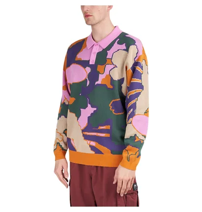 Puma x Perks and Mini Knitted Longsleeve Polo (Multi)