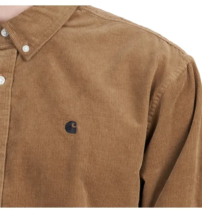 Carhartt WIP L/S Madison Fine Cord Shirt (Braun)