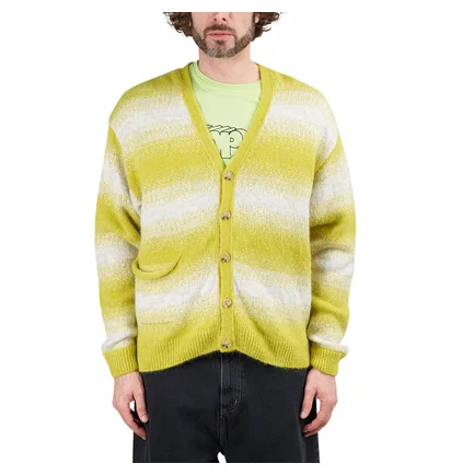 Pop Trading Company Knitted Cardigan (Grün / Beige)