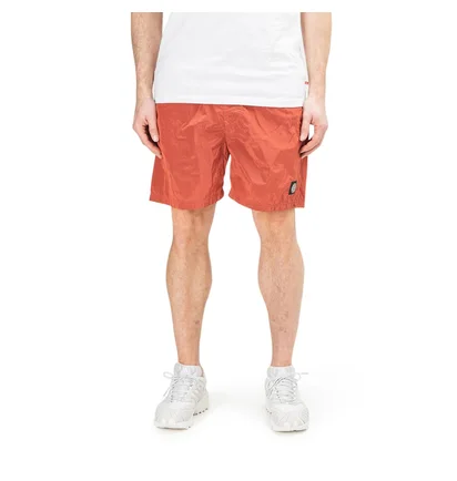 Stone Island Nylon Metal Patch Logo Swim Shorts (Orange)