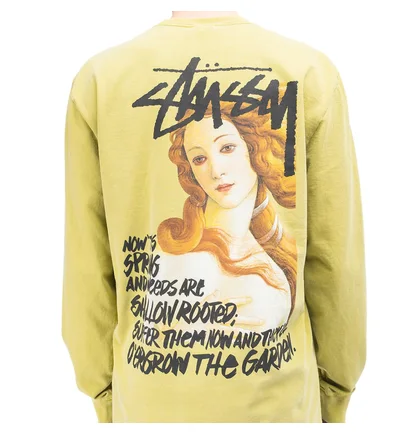 Stüssy Spring Weeds Pigment Dyed Longsleeve (Khaki)