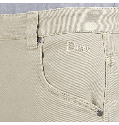 Dime Baggy Denim Pants (Khaki)