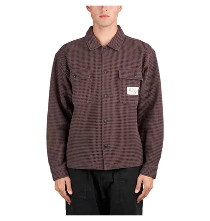 Brain Dead Waffle Button Front Shirt (Braun)