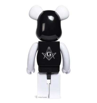 Medicom 1000% Freemasonry x Fragment Design Be@rbrick Toy (Schwarz)