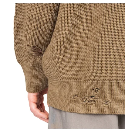 Neighborhood Savage.Crew /Ca-Knit Pullover (Khaki)