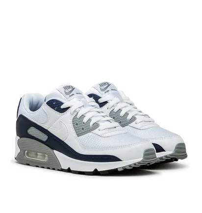 Nike Air Max 90 (Weiß / Grau / Dunkelnavy)