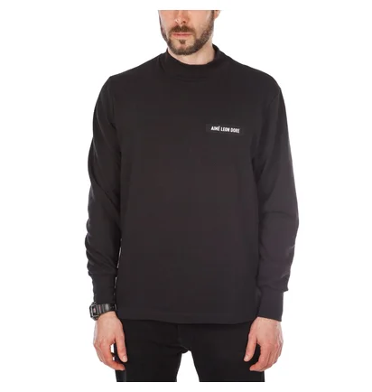 Aimé Leon Dore LS Mockneck Pocket Tee (Schwarz)