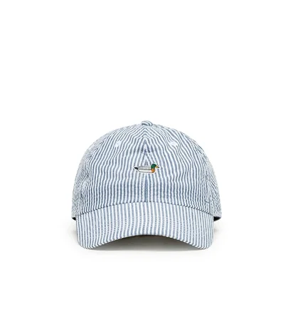 Edmmond Studios Duck Seersucker Cap (Blau / Weiss)