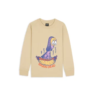 Brain Dead Hot Dog Kids Longsleeve (Beige)