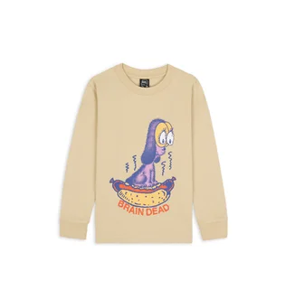 Brain Dead Hot Dog Kids Longsleeve (Beige)