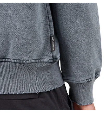 Han Kjobenhavn Distressed Hoodie (Dunkel Grau)