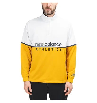 New Balance MT01506 VGL Track Sweatshirt (Weiß / Gelb)