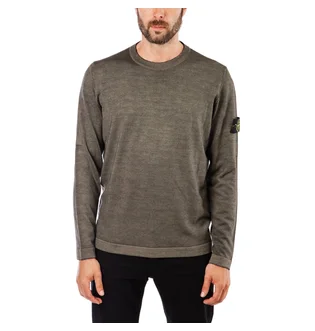 Stone Island Wool Sweat Shirt (Olive)