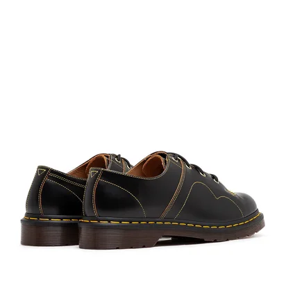 Dr. Martens Church Shoe Vintage Smooth (Schwarz / Gelb)