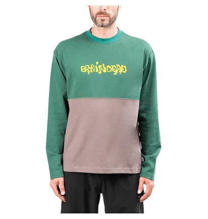 Brain Dead Embroidered Longleeve Football Shirt (Grün)