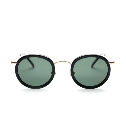 Han Kjobenhavn Drum Sunglasses (Schwarz / Gold)