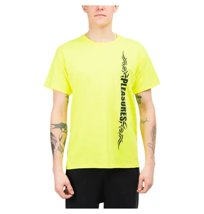 Pleasures Razor Logo T-Shirt (Neon Gelb)