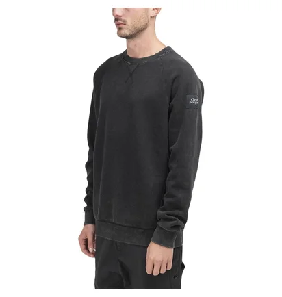 Chrystie NYC Acid Wash Crewneck (Schwarz)