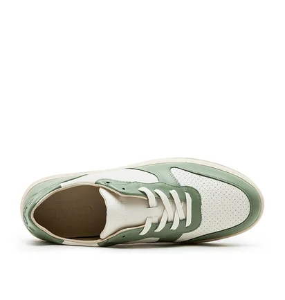 Clae Malone Menta Leather Off-White (Oliv / Weiss)