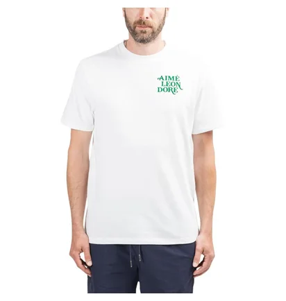 Aimé Leon Dore 70s Graphic Flocked T-Shirt (Weiß)