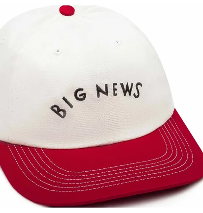 by Parra Big News 6 Panel Hat (Weiss / Rot)
