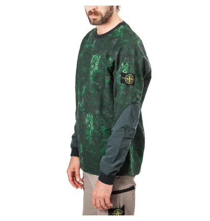 Stone Island Alligator Camo Sweat Shirt (Grün)
