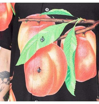 Stüssy Peach Pattern Shirt (Schwarz)