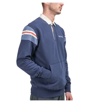Aimé Leon Dore Ribbed Shoulder Rugby Shirt (Navy)