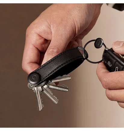 Orbitkey Key Organiser Pebbled-Leather (Schwarz)