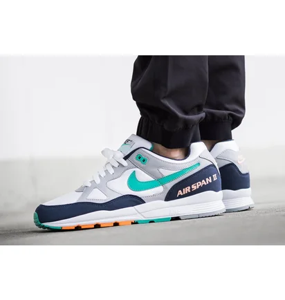 Nike Air Span II (Grau / Grün / Dunkelblau)