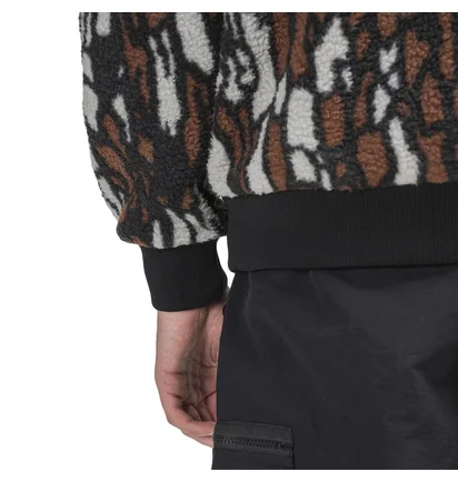 Stüssy Tree Bark Fleece Jacket (Braun / Schwarz)