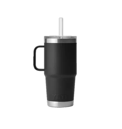 Yeti Rambler 25oz Straw Mug (Schwarz)