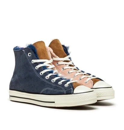 Converse Chuck 70 Hi 'Shearling' (Navy / Rosa / Braun)