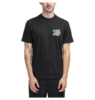 Aimé Leon Dore Flocked Logo Graphic Tee (Schwarz)