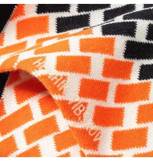 Henrik Vibskov Double Bounce Socks (Orange / Schwarz)
