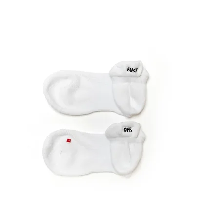 Raised by Wolves Fuck Off Running Socks (Weiß)
