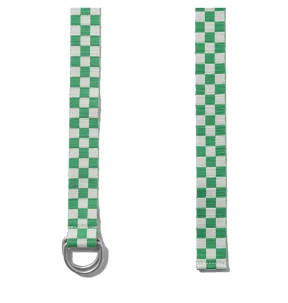 Stüssy Sabi Checker Jacquard Belt (Grün / Weiß)