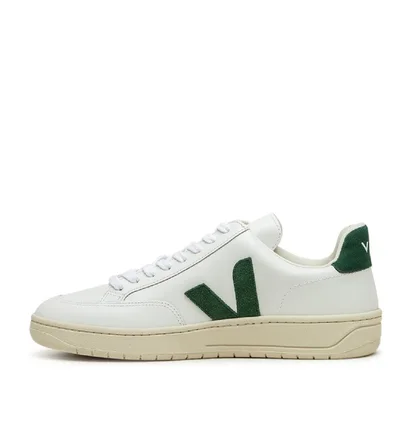 Veja V-12 Leather (Weiß / Grün)