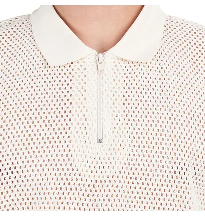 Obey Rolling Button-Up Polo (Creme)