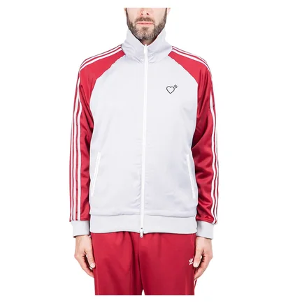 adidas x Human Made Firebird Track Jacket (Rot / Grau)