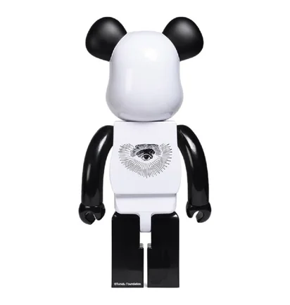 Medicom 1000% Freemasonry x Fragment Design Be@rbrick Toy (Weiß / Schwarz)