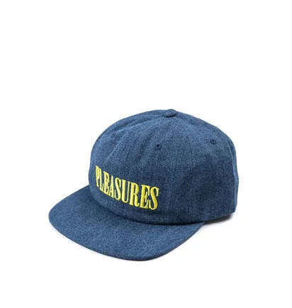 Pleasures Core Logo Denim Snapback (Blau)