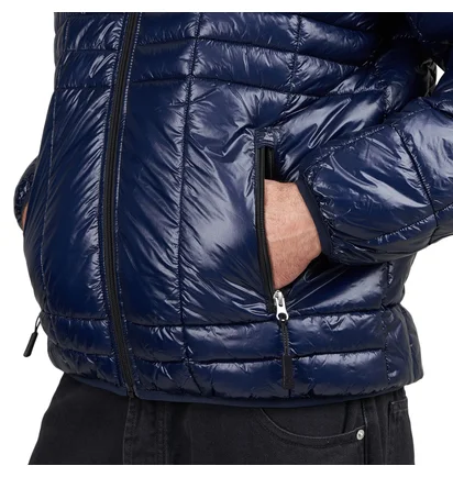 Pop Trading Company Quilted Reversible Puffer Jacket (Navy)