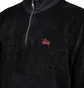 Stüssy Velours LS Zip Mock (Schwarz)