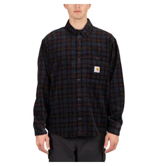 Carhartt WIP Flint Shirt Breck Check Print (Blau / Schwarz)