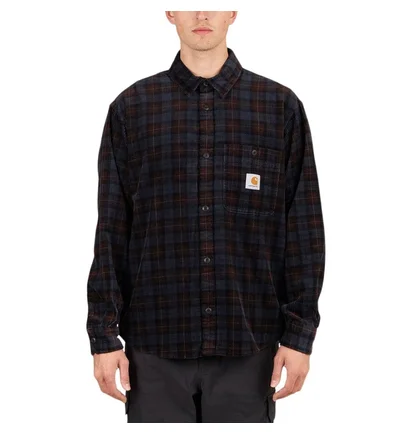 Carhartt WIP Flint Shirt Breck Check Print (Blau / Schwarz)