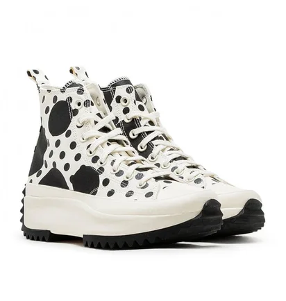 Converse Run Star Hike Platform Polka (Weiss / Schwarz)