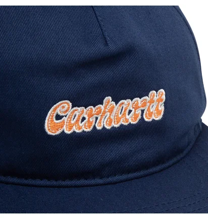Carhartt WIP Liquid Script Cap (Blau / Orange)