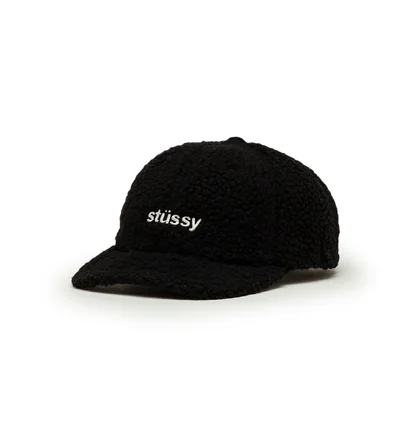 Stüssy Sherpa Fleece Low Pro Cap (Schwarz)